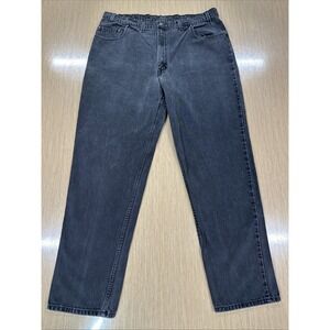 VTG Y2K Levi's Black Denim 545 Orange Tab Jean Men 44x34 (42x33) Loose Baggy 90s